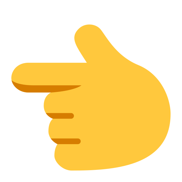 Backhand Index Pointing Left Flat Default Vector