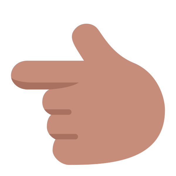 Backhand Index Pointing Left Flat Medium Vector