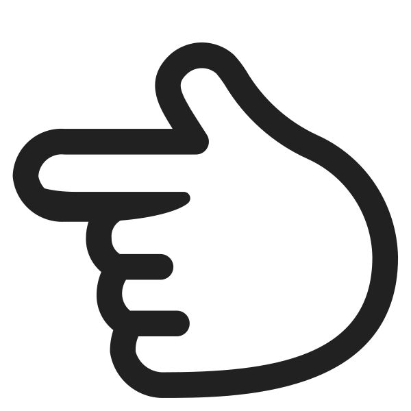 Backhand Index Pointing Left High Contrast Default Vector