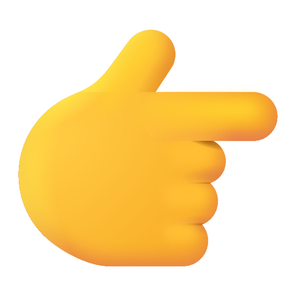 Backhand Index Pointing Right Color Default Vector