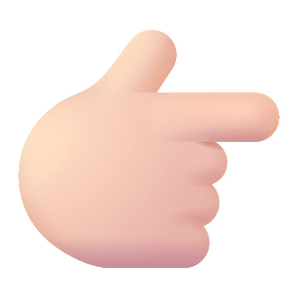 Backhand Index Pointing Right Color Light Vector