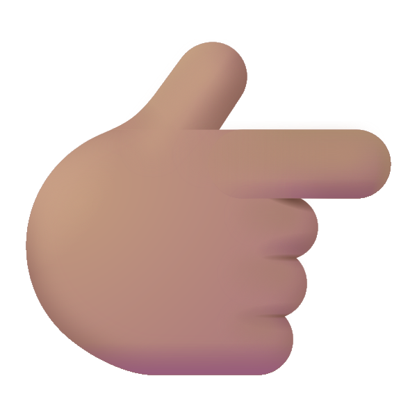 Backhand Index Pointing Right Color Medium Vector
