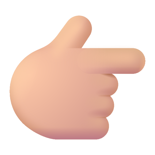 Backhand Index Pointing Right Color Medium Light Vector