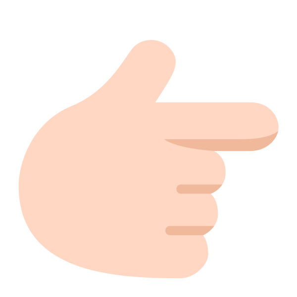 Backhand Index Pointing Right Flat Light Vector