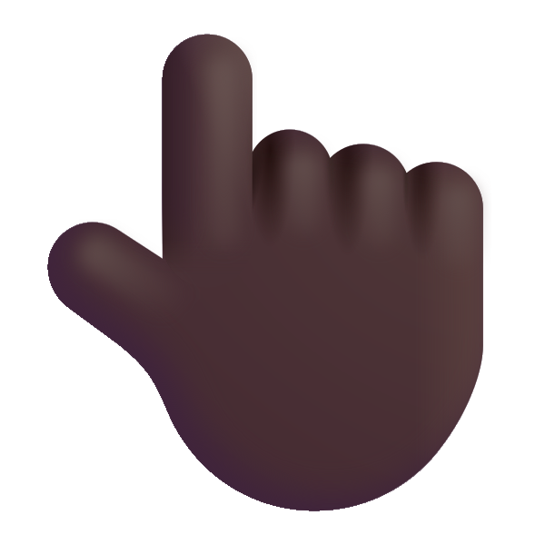 Backhand Index Pointing Up Color Dark Vector