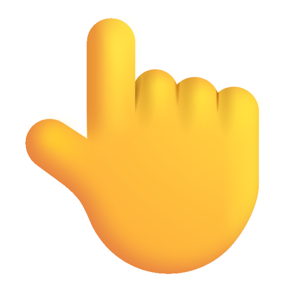 Backhand Index Pointing Up Color Default Vector