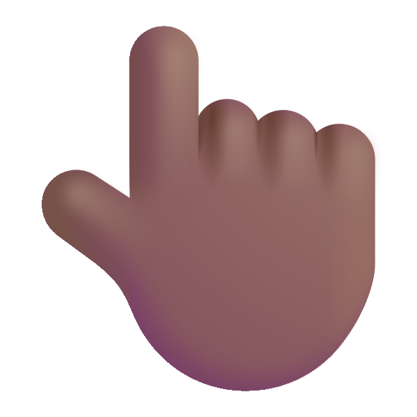 Backhand Index Pointing Up Color Medium Dark Vector