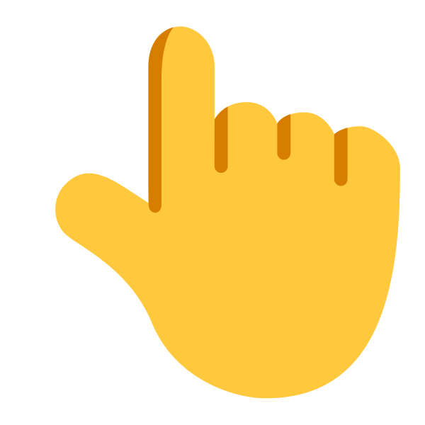 Backhand Index Pointing Up Flat Default Vector