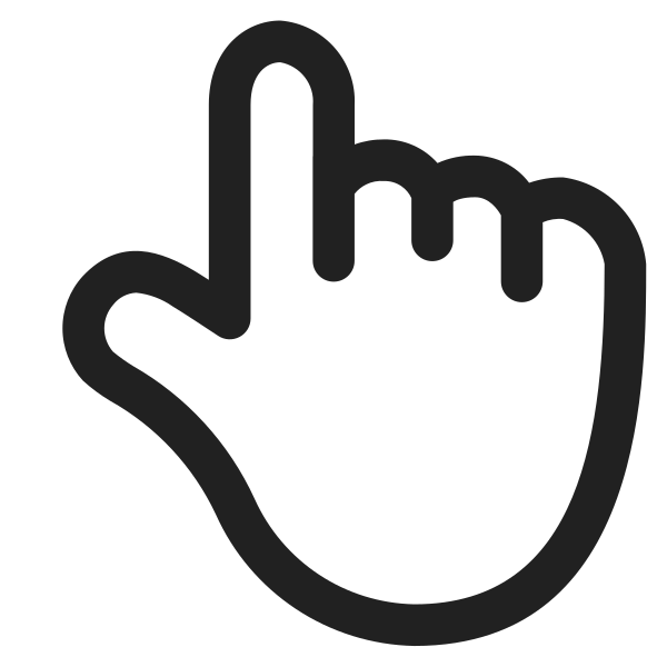 Backhand Index Pointing Up High Contrast Default Vector