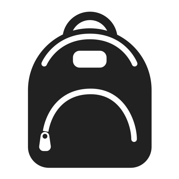 Backpack High Contrast Vector