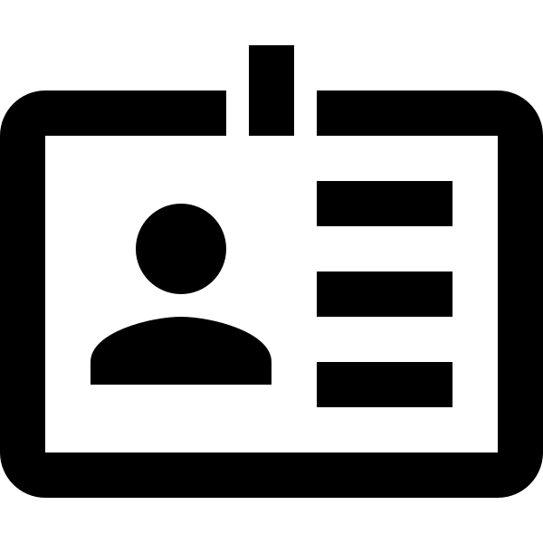 Badge Account Horizontal Outline