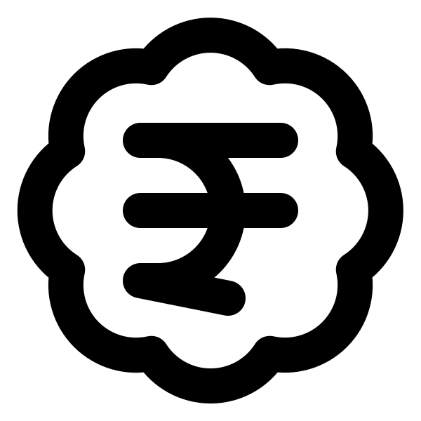 Badge Indian Rupee