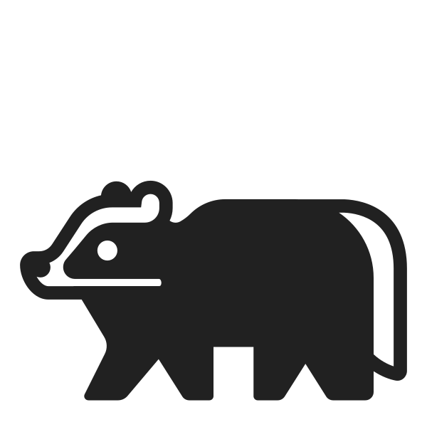 Badger High Contrast Vector