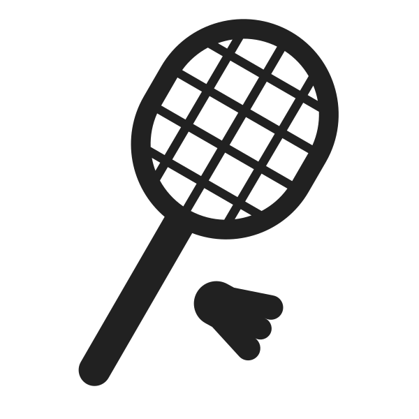 Badminton High Contrast Vector