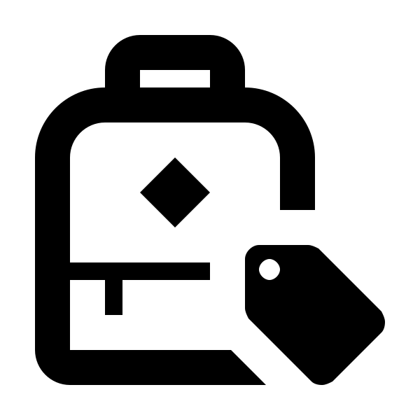 Bag Personal Tag Outline