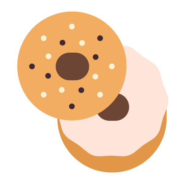 Bagel Flat Vector
