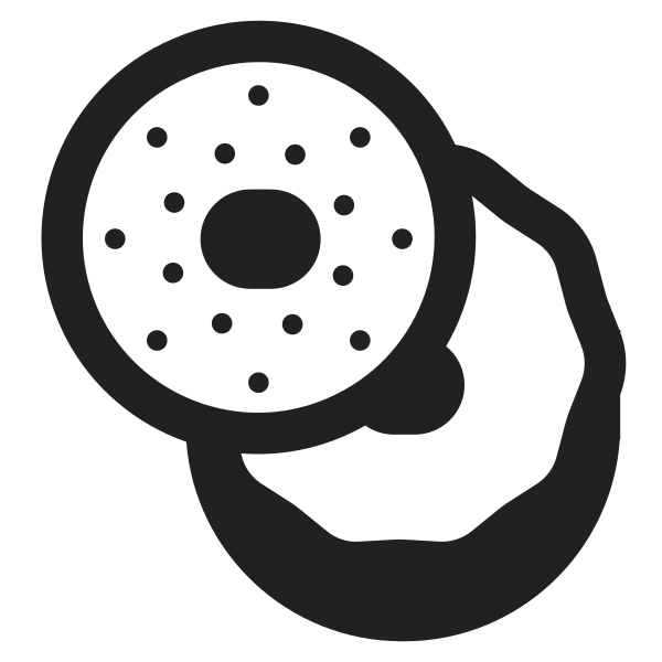 Bagel High Contrast Vector