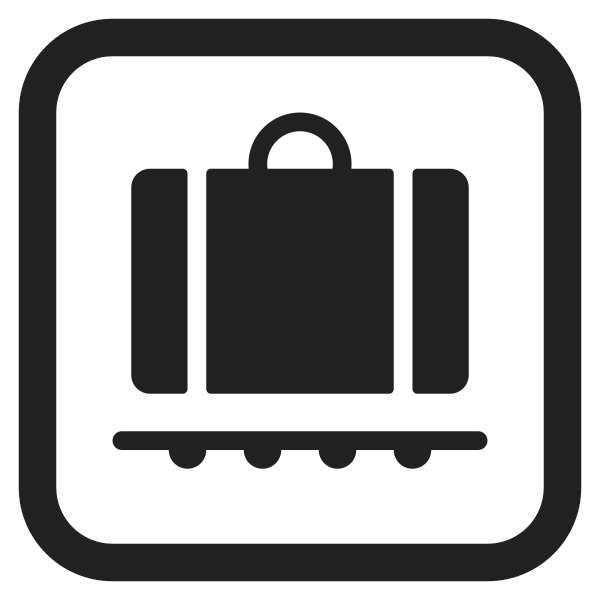 Baggage Claim High Contrast Vector