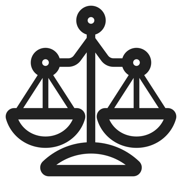 Balance Scale High Contrast Vector