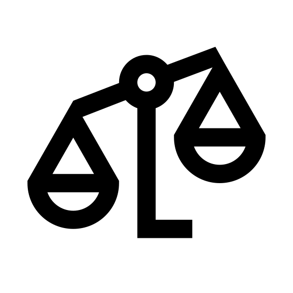 Balance Scale Left Solid Vector