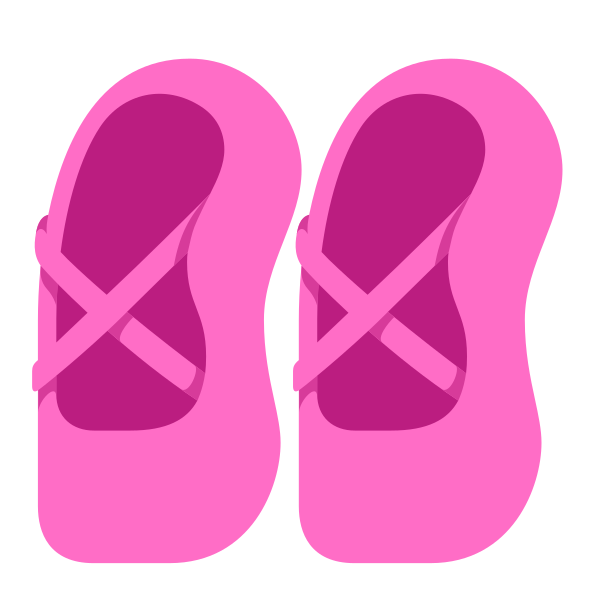 Ballet Shoes Flat Vector