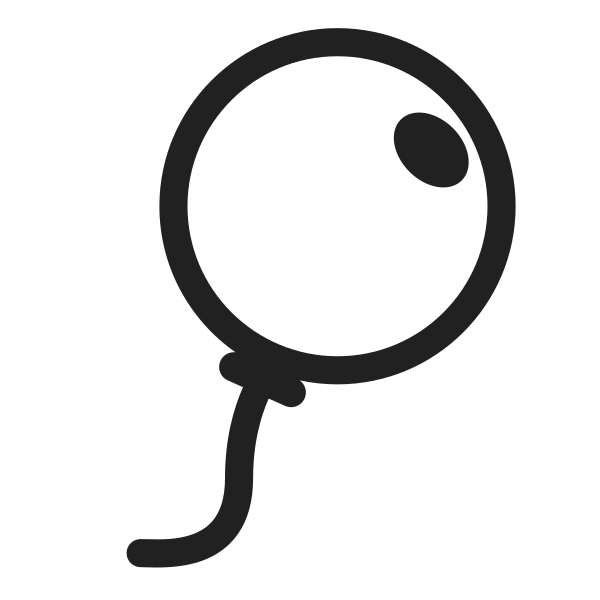 Balloon High Contrast Vector