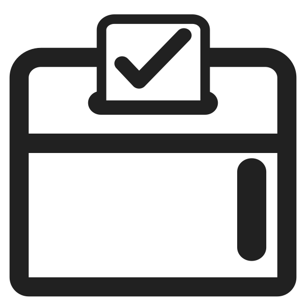 Ballot Box With Ballot High Contrast
