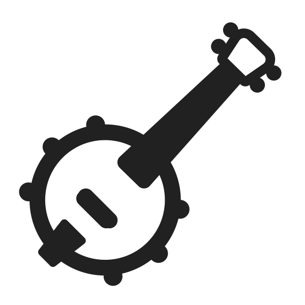 Banjo High Contrast Vector