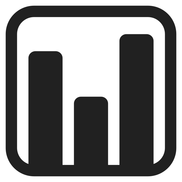 Bar Chart High Contrast Vector