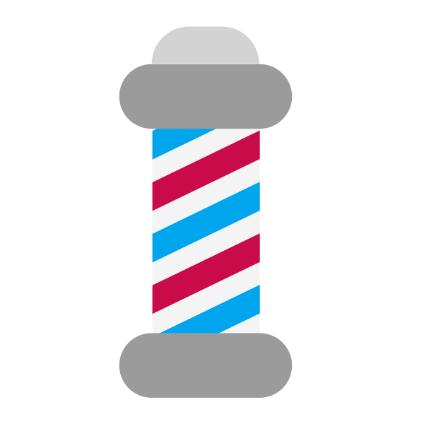 Barber Pole Flat Vector