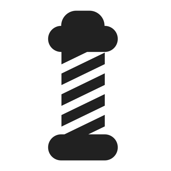 Barber Pole High Contrast Vector
