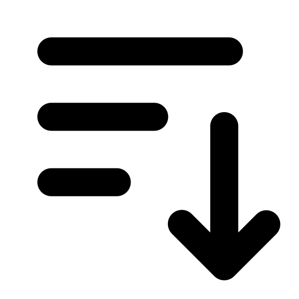 Bars Arrow Down