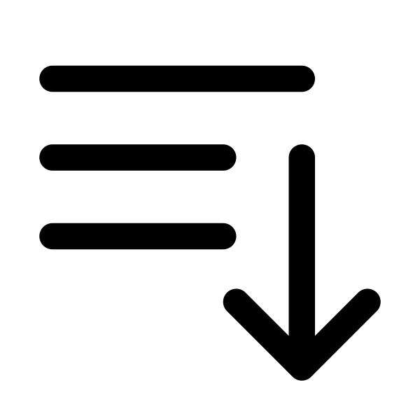 Bars Arrow Down Vector