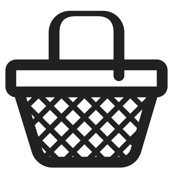 Basket High Contrast Vector