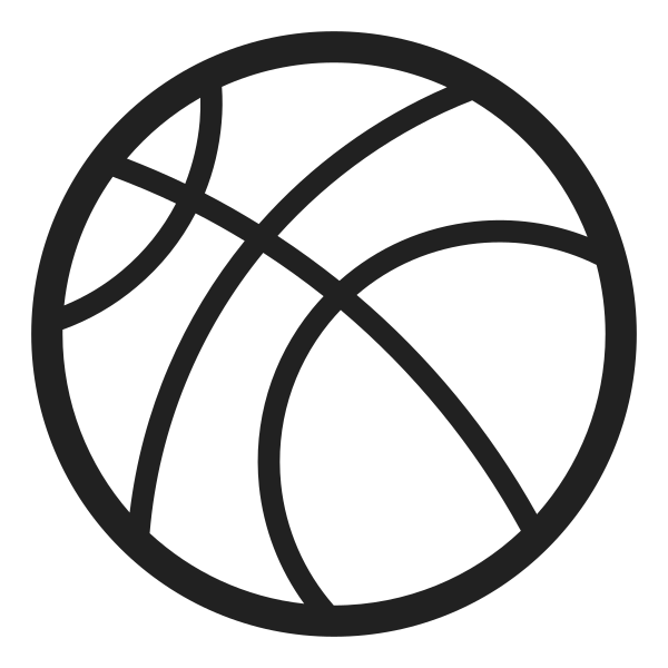 Basketball High Contrast Vector