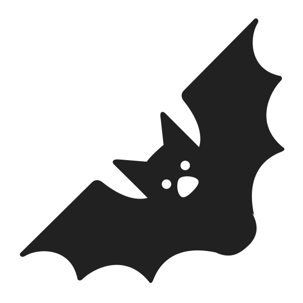 Bat High Contrast Vector