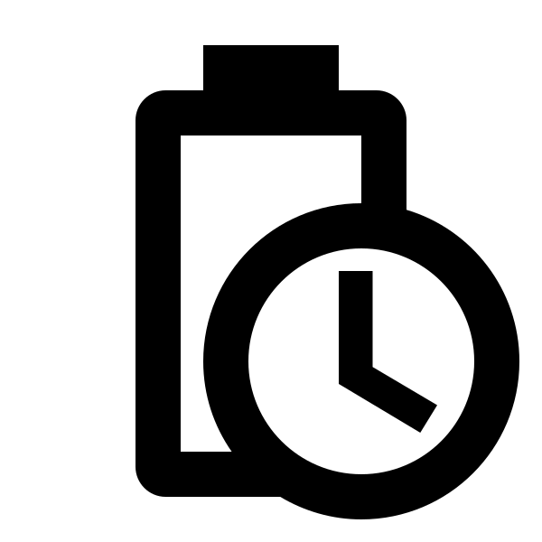 Battery Clock Outline