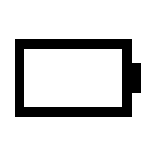 Battery Empty Solid Vector