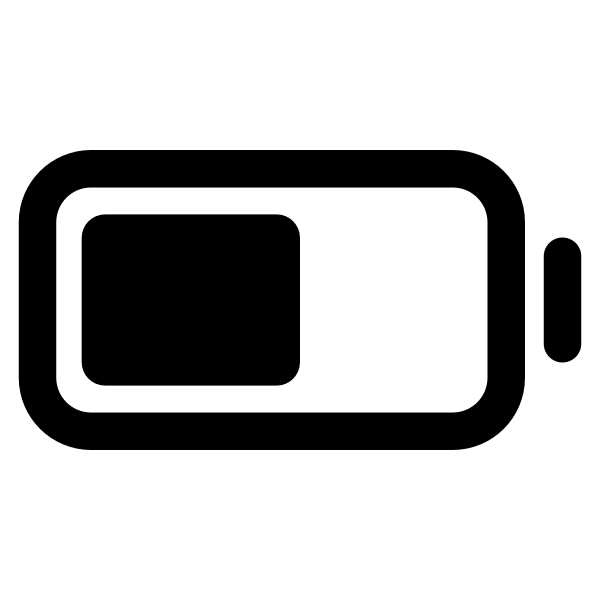 Battery Half Outline