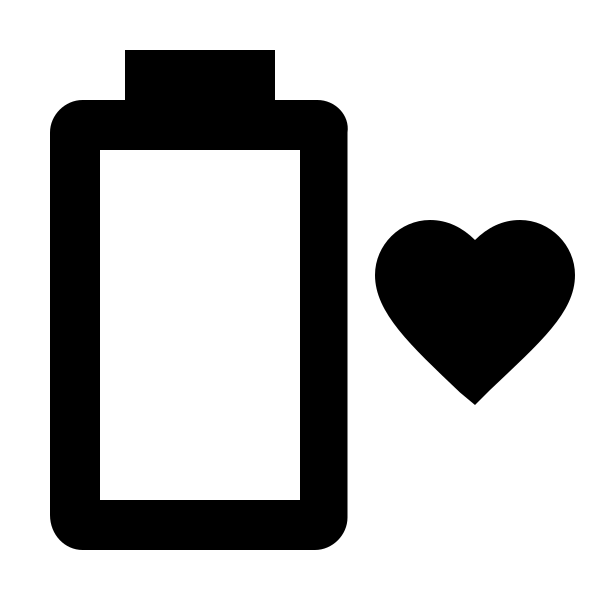 Battery Heart Outline