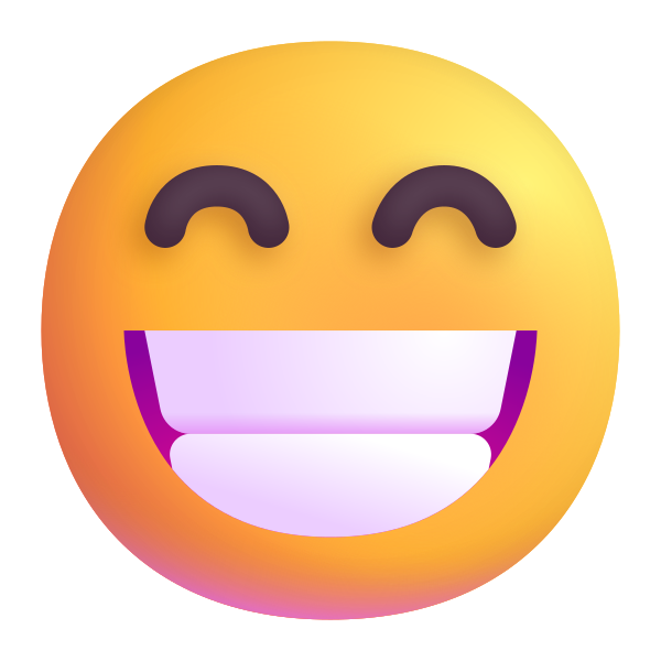 Beaming Face With Smiling Eyes Color Vector