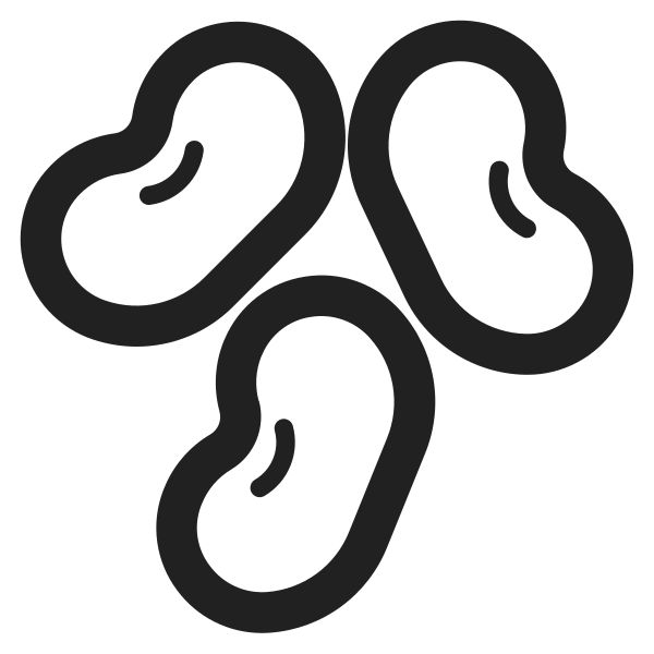Beans High Contrast Vector