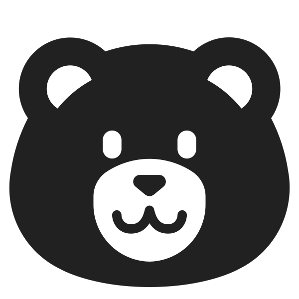 Bear High Contrast Vector