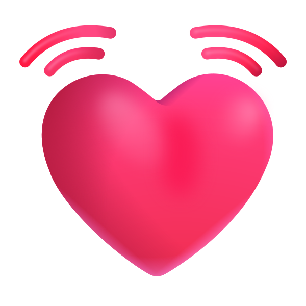 Beating Heart Color Vector