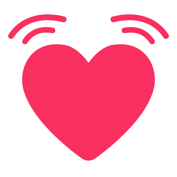 Beating Heart Flat Vector
