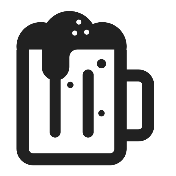 Beer Mug High Contrast Vector