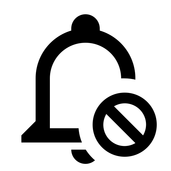Bell Cancel Outline