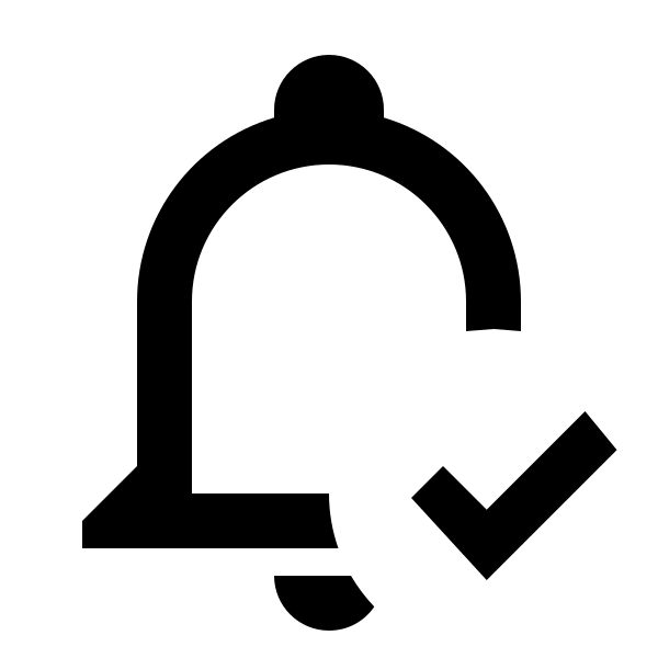 Bell Check Outline