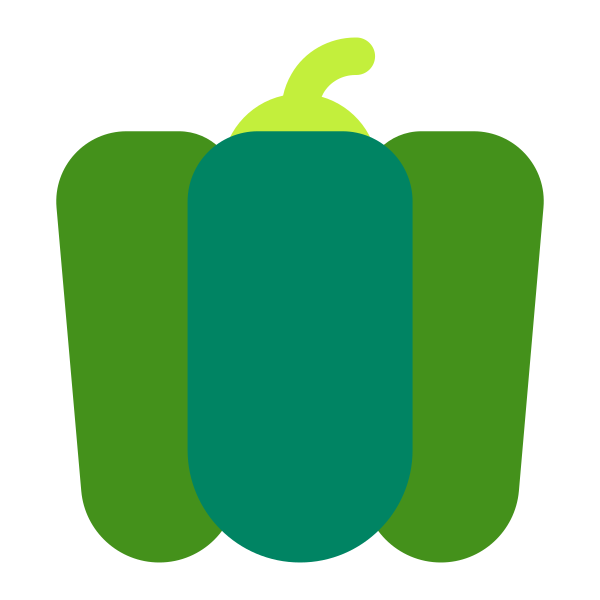 Bell Pepper Flat Vector