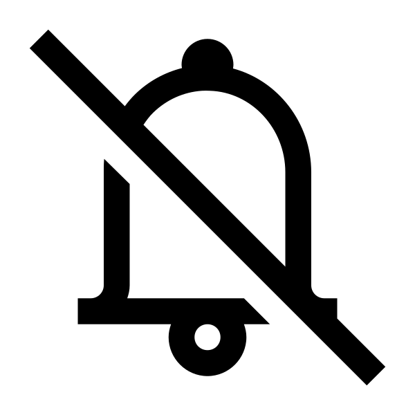 Bell Slash Solid Vector